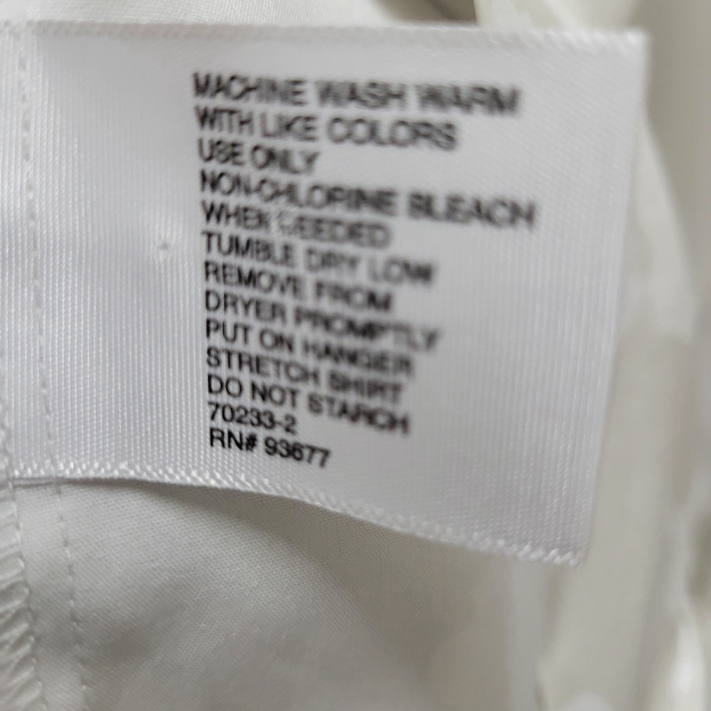 FERRAR Stretch Slim Dress Shirt Men Size XL 17-17 1/2 Neck 32-33 Sleeves Pre-own - Picture 7 of 7